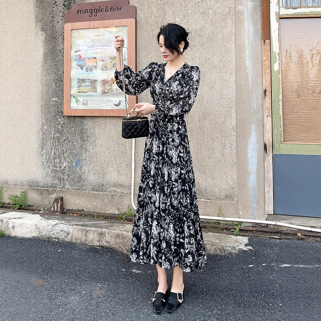 法式碎花連衣裙